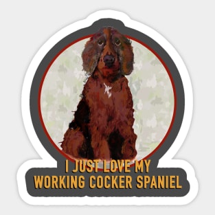 Working Cocker Spaniel Love Sticker